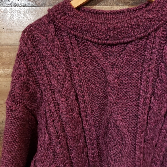 Folda vintage cable knit oversized chunky wool sweater size medium - Picture 7 of 9